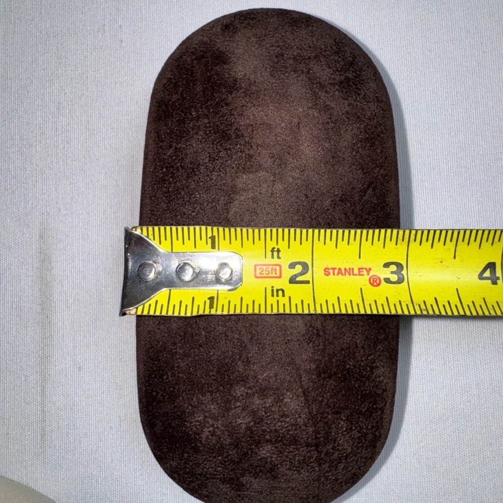 Tom Ford Dark‎ Brown Velvet Hard Clamshell Sunglasses Eyeglasses Case Gold Logo